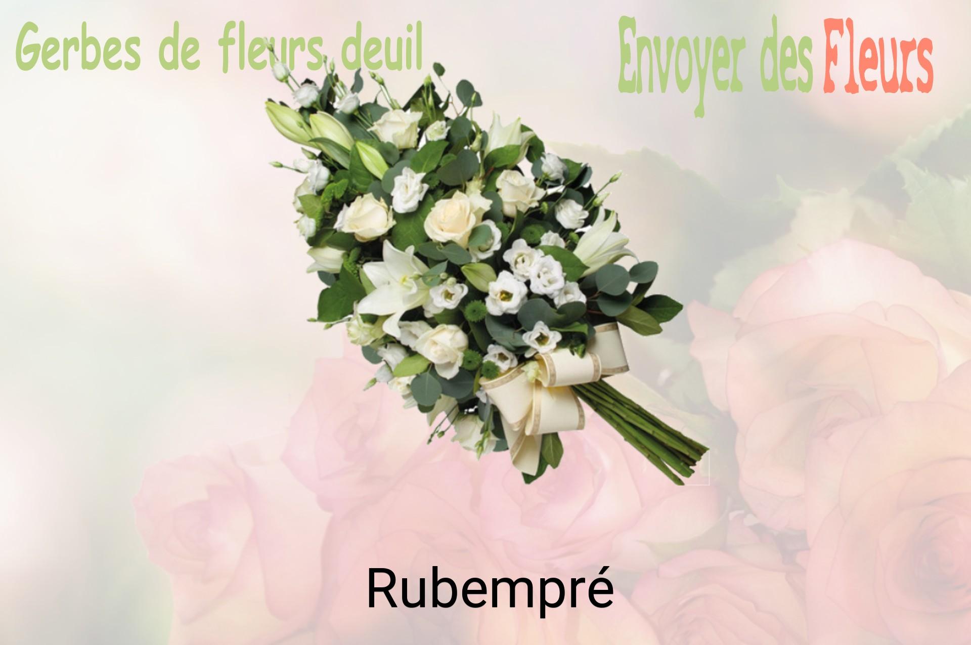 Gerbe de fleurs de deuil livrée à Rubempré